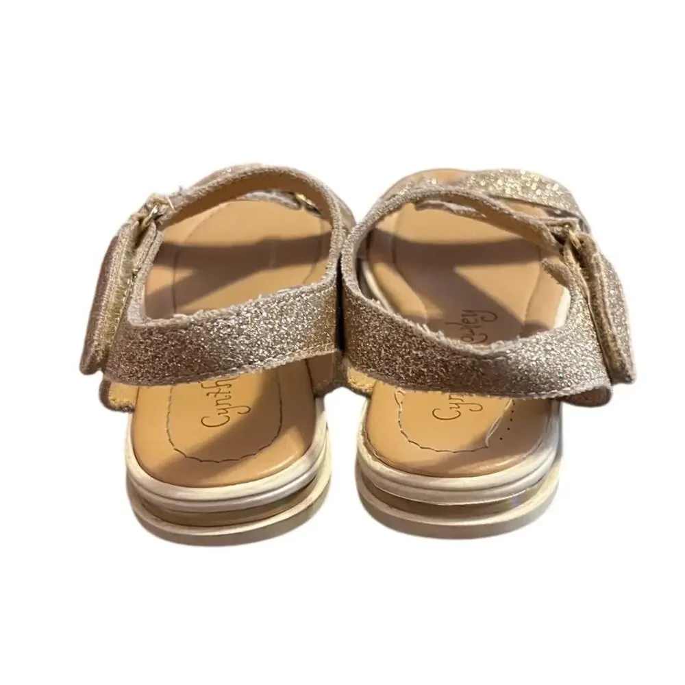 Cynthia Rowley Gold Glitter Sandals Size 10